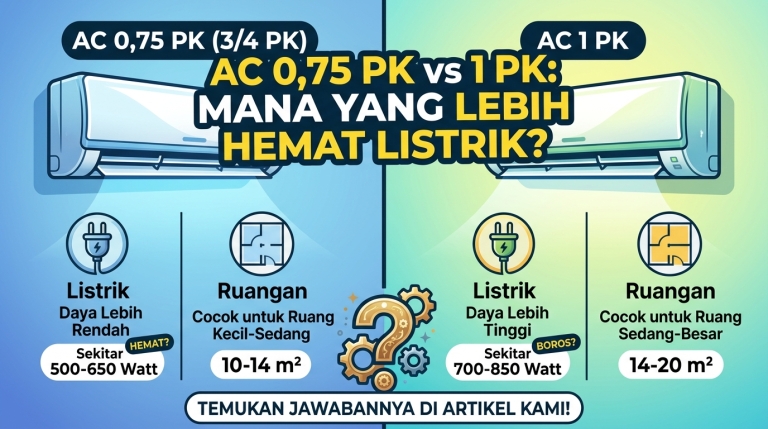 AC 0,75 PK vs 1 PK: Mana yang Lebih Hemat Listrik?
