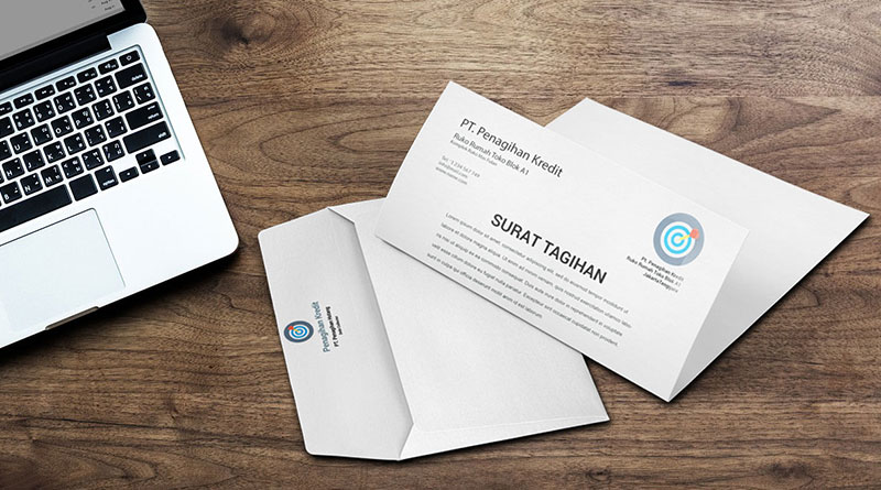 ilustrasi surat tagihan terbuka amplop