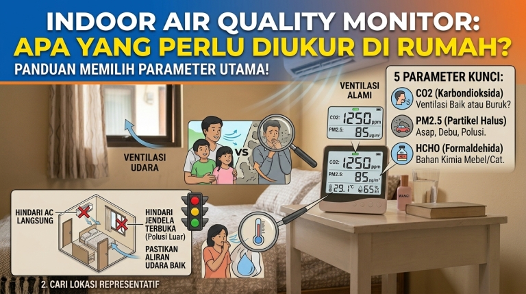 Indoor Air Quality Monitor: Apa yang Perlu Diukur di Rumah?