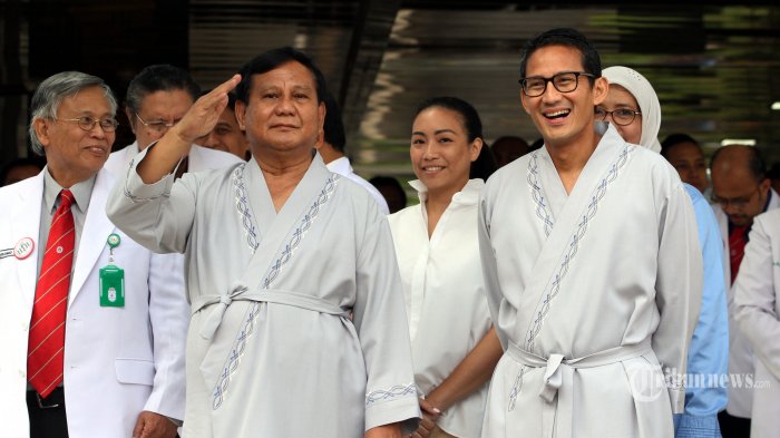 prabowo dan sandi jalani tes kesehatan 20180813 180823