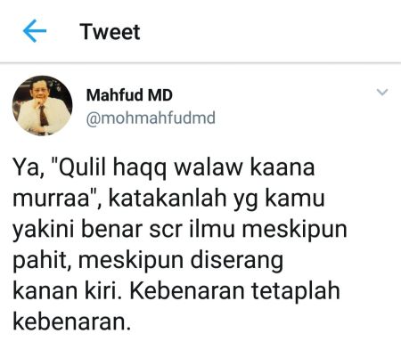 Kebenaran Tetaplah Kebenaran